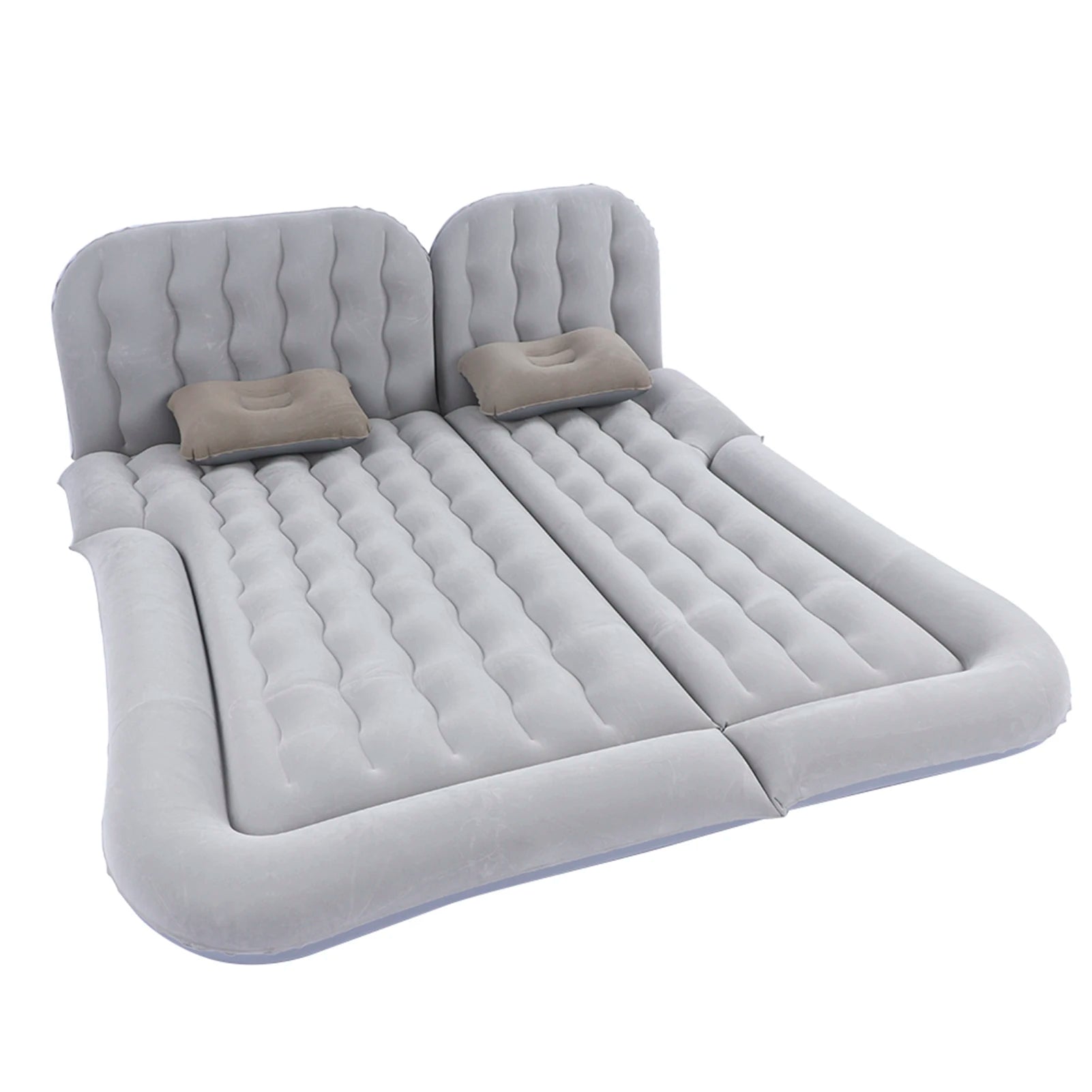 2‑In‑1 Multifunction Inflatable Travel Mattress PVC Flocking Soft Sleeping Rest Cushion for Car SUV by Anti Spier