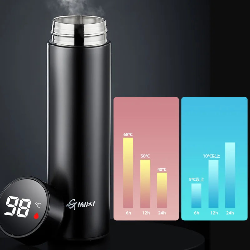GIANXI Intelligent Digital Display Vacuum Cup One Touch Display Temperature Stainless Steel Cups Keep Heat And Cold Water Cup by Anti Spier