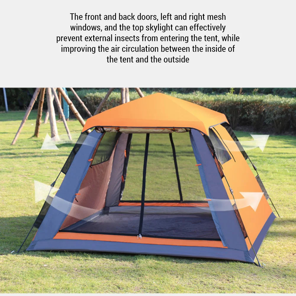 Outdoor Automatic Quick Open Tent Waterproof Camping Tent 3-4 Person Instant Setup Tent by Anti Spier