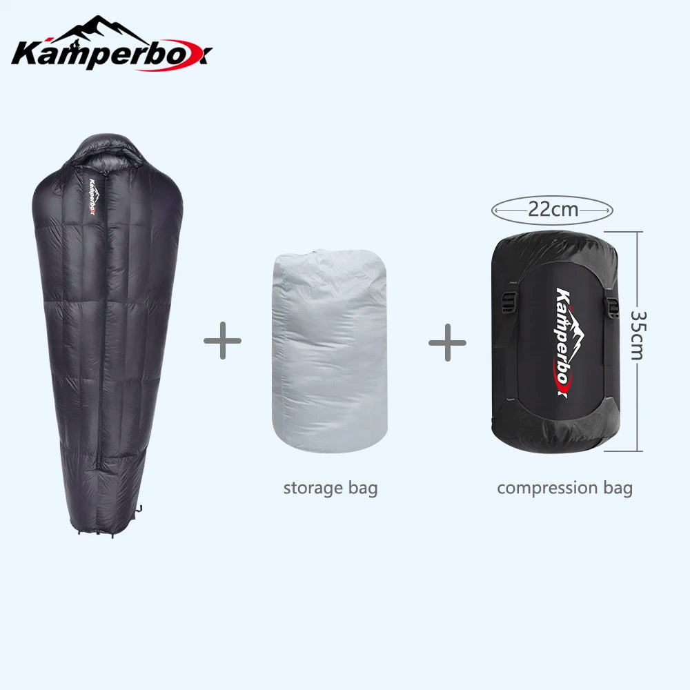 Kamperbox Winter Sleeping Bags Camping Down Sleeping Bags Winter Outdoor Ultralight Sleeping Bags Camping Equipments by Anti Spier