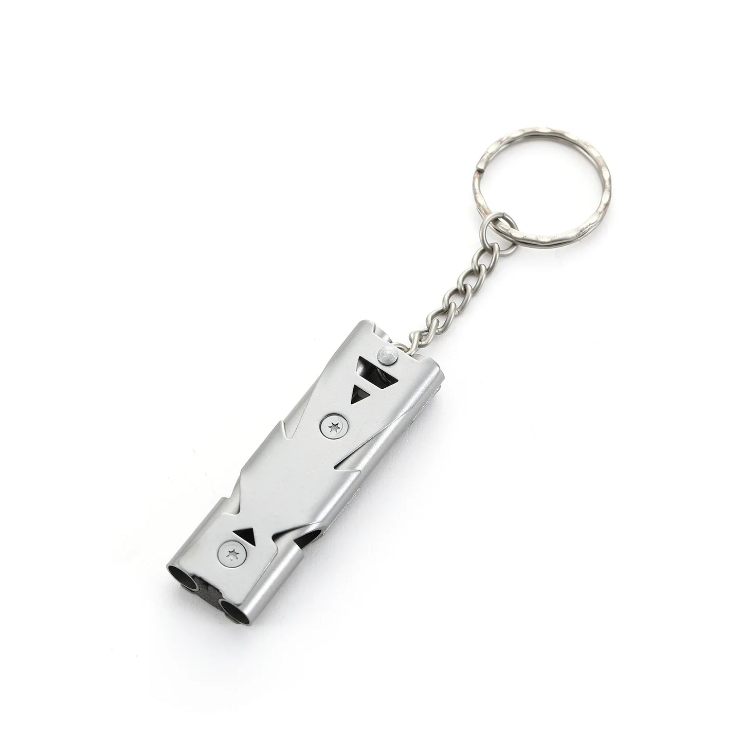 1Pcs Double Pipe Whistle Pendant Keychain High Decibel Portable Outdoor Survival Emergency Camping Tool Multifunction Whistle by Anti Spier