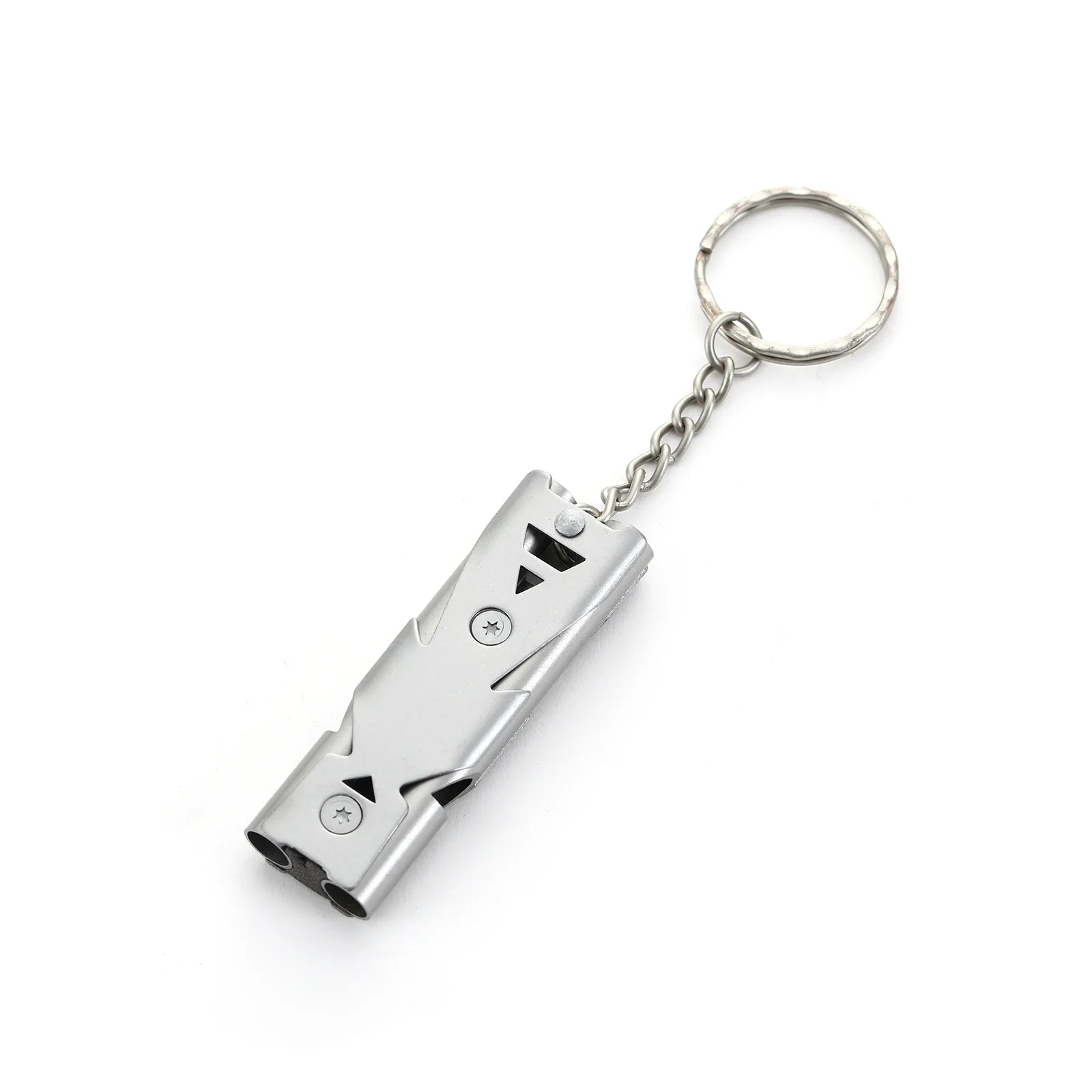 1Pcs Double Pipe Whistle Pendant Keychain High Decibel Portable Outdoor Survival Emergency Camping Tool Multifunction Whistle by Anti Spier