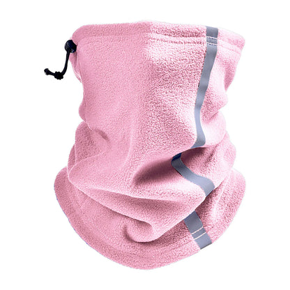 Winter Cycling Motorcycle Bandana Thermal Fleece Warm Buff Neck Scarf Face Cover Reflective Neck Tube Facemask Multi-Functional by Anti Spier