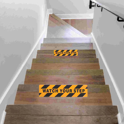 2 Pcs Sticker Red Reflective Tape Warning The Sign Safety Stickers Floor Adhesive Watch Your Step by Anti Spier