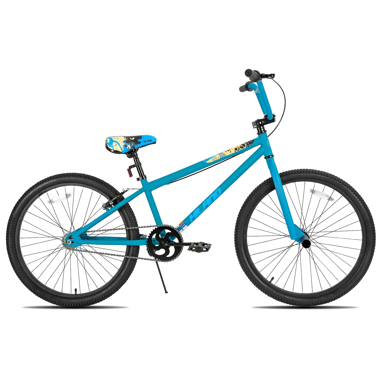Hiland BMX Bike,24 26 inch,Beginner-Level to Advanced Riders with 2 Pegs,Kid’s Adults Bicycles, Multiple Colors by Anti Spier