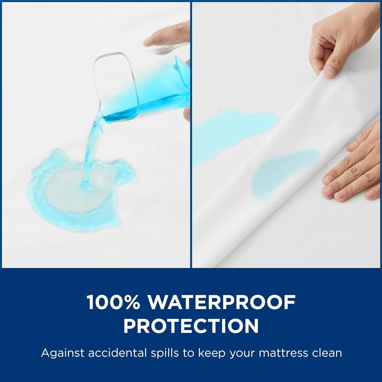 Bedsure Waterproof Mattress Protector, Zippered Mattress Encasement for Bed, Breathable & Noiseless, Six-Sided 12 inches Deep by Anti Spier