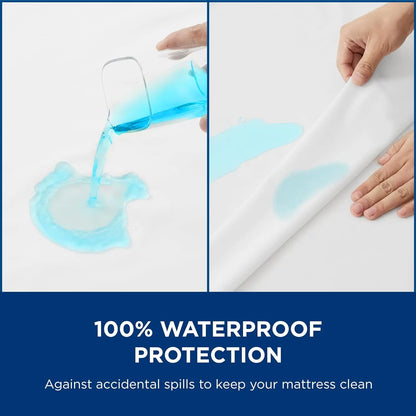 Bedsure Waterproof Mattress Protector, Zippered Mattress Encasement for Bed, Breathable & Noiseless, Six-Sided 12 inches Deep by Anti Spier