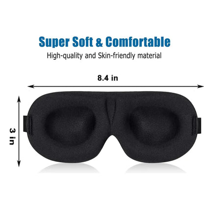 Ultimate Relaxation Deluxe Premium Ultra-Soft 3pcs Sleep Eye Mask Set - High-Quality Contoured Cup Blindfold for Restful Night, by Anti Spier