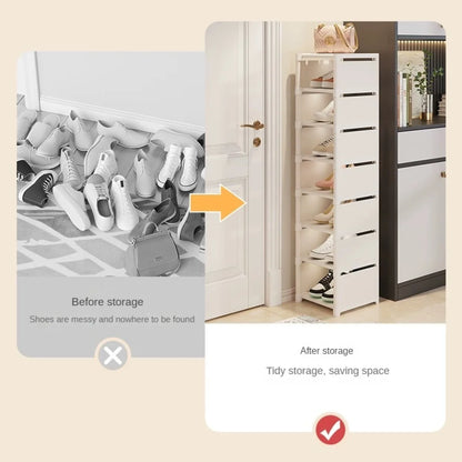 Multi-Layer Stackable Shoe Cabinet Shoes Storage Rack foldable free combination shoe rack For Entry Wall Corner Shoes Shelf by Anti Spier