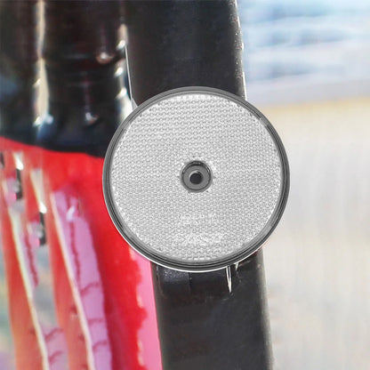2 Pcs Round Reflector Screw on Automobiles Reflectors for Post Reflective Tape Trailer Trailers Safety Plastic Boats Gate by Anti Spier