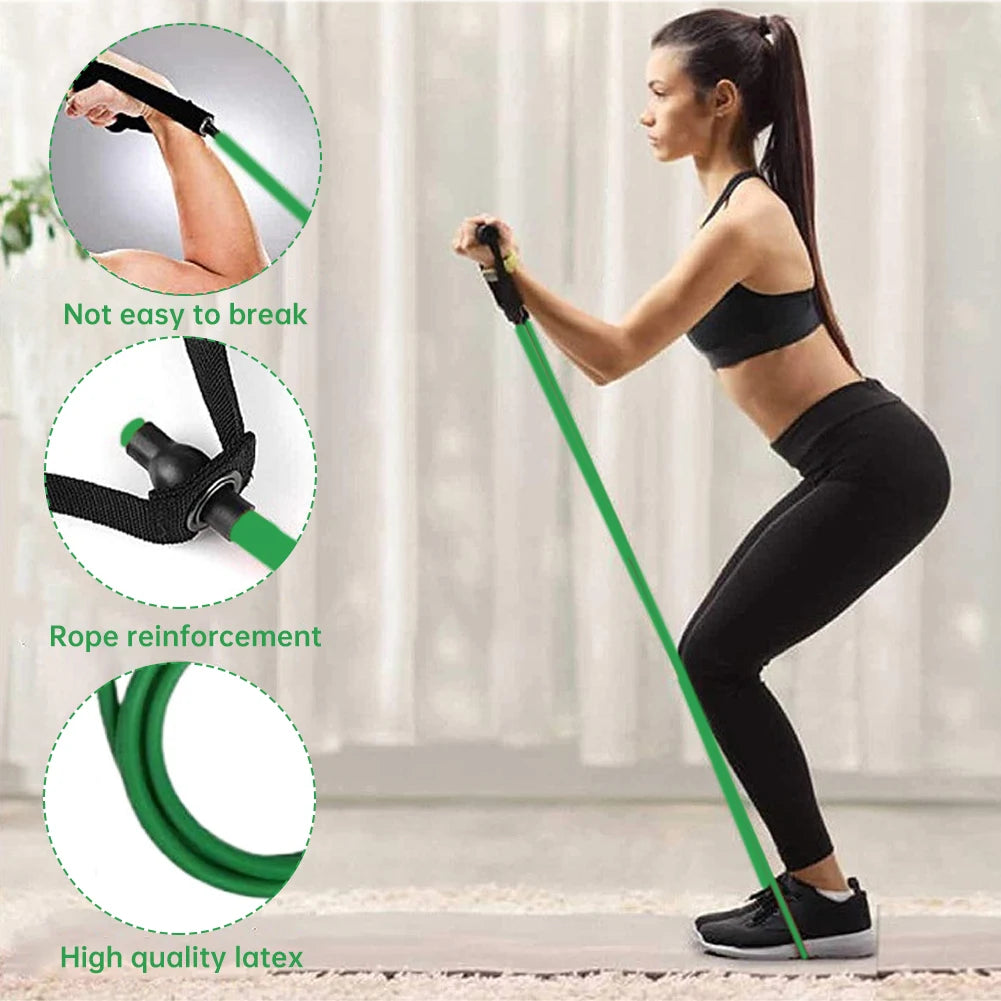 120cm Women Men Portable With Handles Professional Body Building Training Fitness Latex Stretch 20-25ib Home Gym Resistance Band by Anti Spier