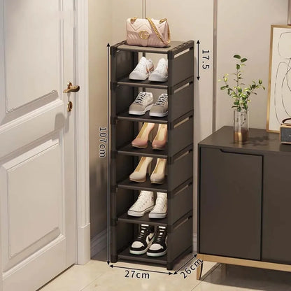 Multi-Layer Stackable Shoe Cabinet Shoes Storage Rack foldable free combination shoe rack For Entry Wall Corner Shoes Shelf by Anti Spier