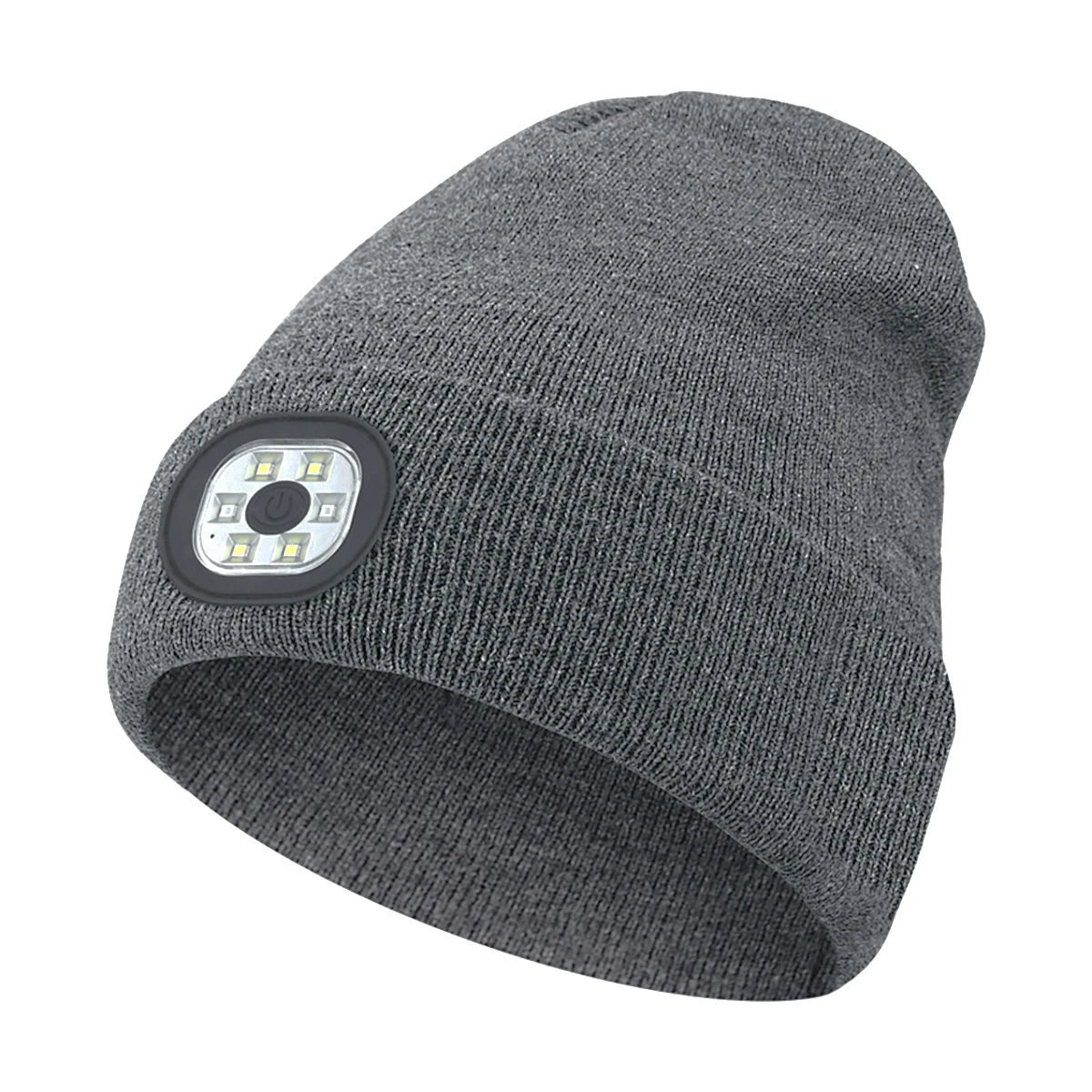 LED Beanie with The Light Unisex USB Rechargeable Headlamp Winter Knitted Cap Gifts For Men Dad Father USB Rechargeable Caps by Anti Spier