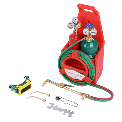 Portable Oxyacetylene Welding And Cutting Torch Kit With Long Pipe Brass Nozzle Welding Cutting Torch Soldering Equipment Kit by Anti Spier
