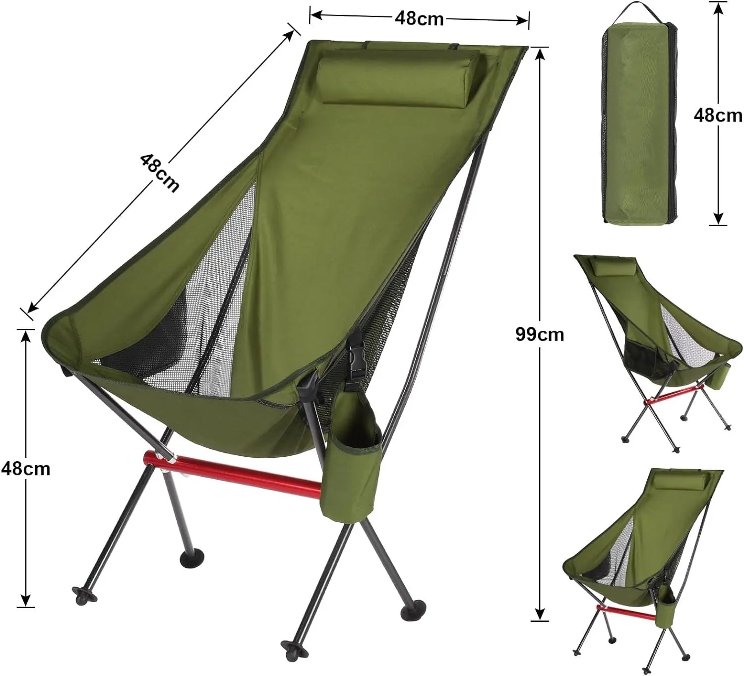 Outdoor Camping Ultralight Folding Chair Travel Chair Fishing BBQ Hiking Strong High Load 150kg Beach Oxford Cloth Fishing Chair by Anti Spier
