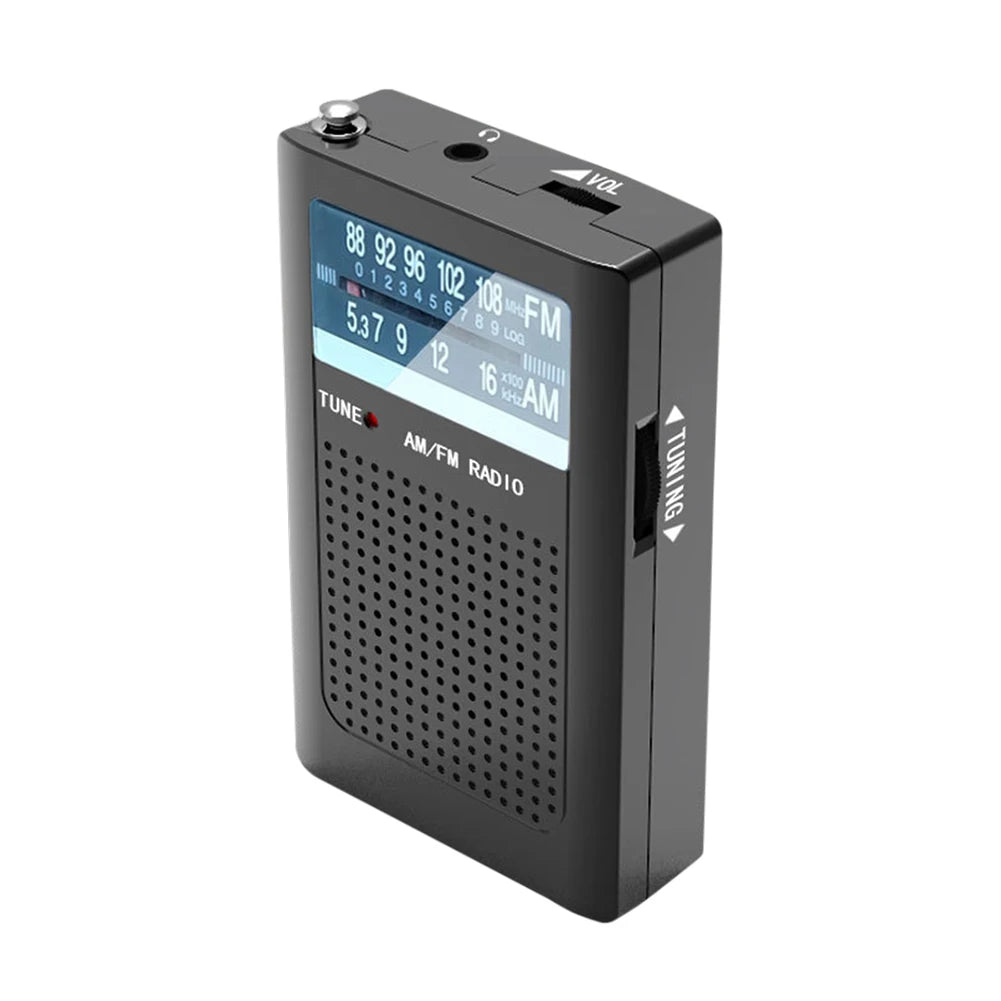 Pocket Radios Built-in Antenna Battery Operated AM FM Radio with Loud Speaker Dual-channel Stereo for Elderly Gifts by Anti Spier