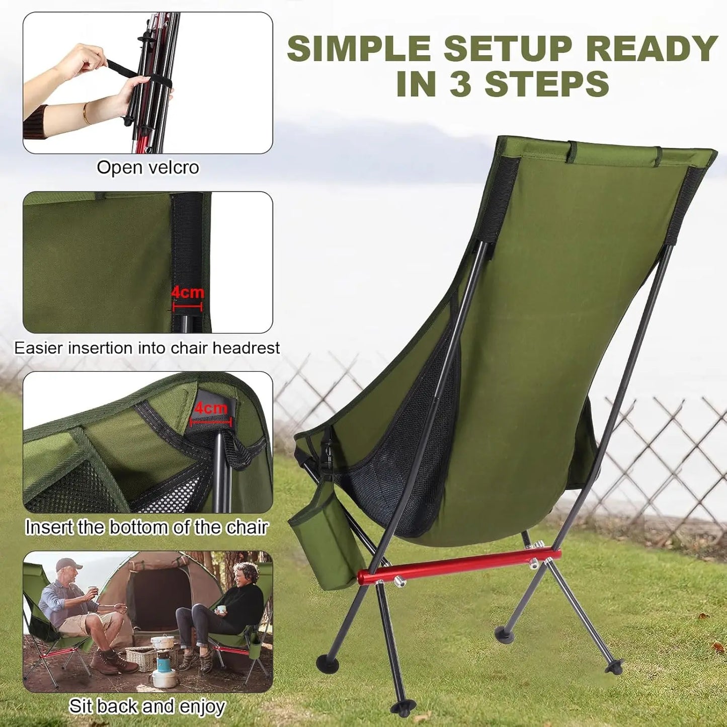 Outdoor Camping Ultralight Folding Chair Travel Chair Fishing BBQ Hiking Strong High Load 150kg Beach Oxford Cloth Fishing Chair by Anti Spier