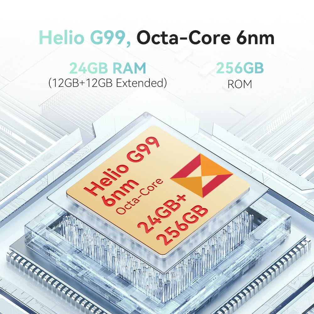Cubot Hafury Meet, 6.67" 120Hz AMOLED Curved Screen, Smartphone Android, 24GB RAM(12GB+12GB),256GB ROM,Helio G99,Octa-core,100MP by Anti Spier