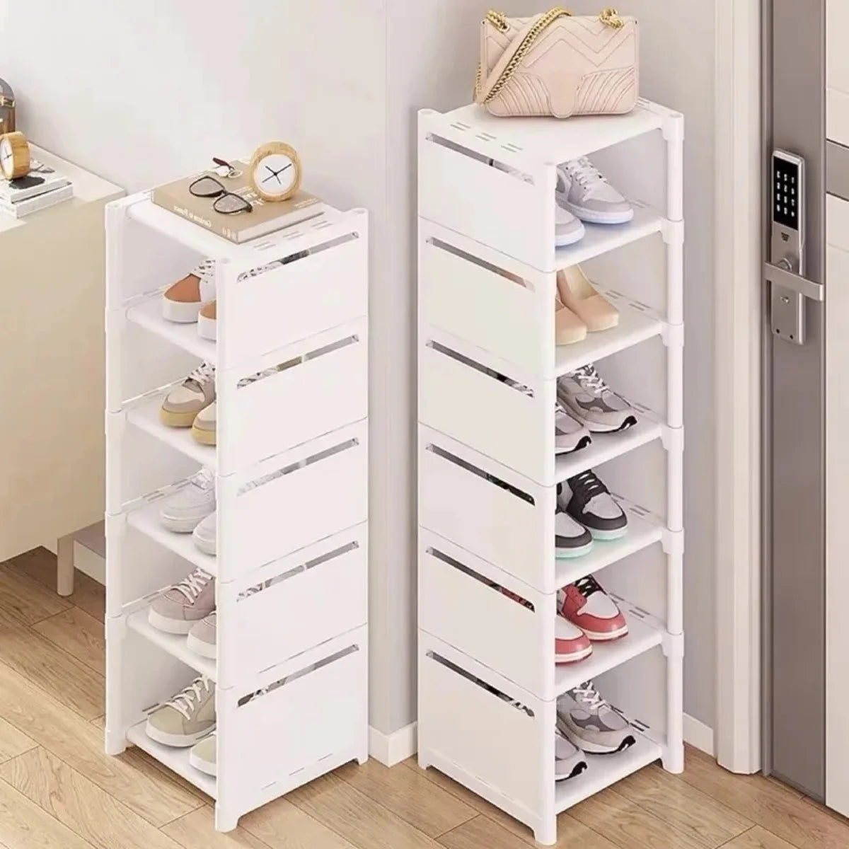 Multi-Layer Stackable Shoe Cabinet Shoes Storage Rack foldable free combination shoe rack For Entry Wall Corner Shoes Shelf by Anti Spier