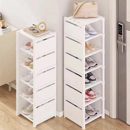 Multi-Layer Stackable Shoe Cabinet Shoes Storage Rack foldable free combination shoe rack For Entry Wall Corner Shoes Shelf by Anti Spier