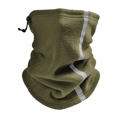 Winter Cycling Motorcycle Bandana Thermal Fleece Warm Buff Neck Scarf Face Cover Reflective Neck Tube Facemask Multi-Functional by Anti Spier