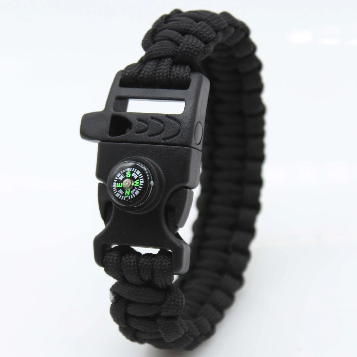 Multifunction Paracord Survival Bracelet Outdoor Travel Camping Hiking Emergency Braided Rope Chain with Whistle and Compass by Anti Spier