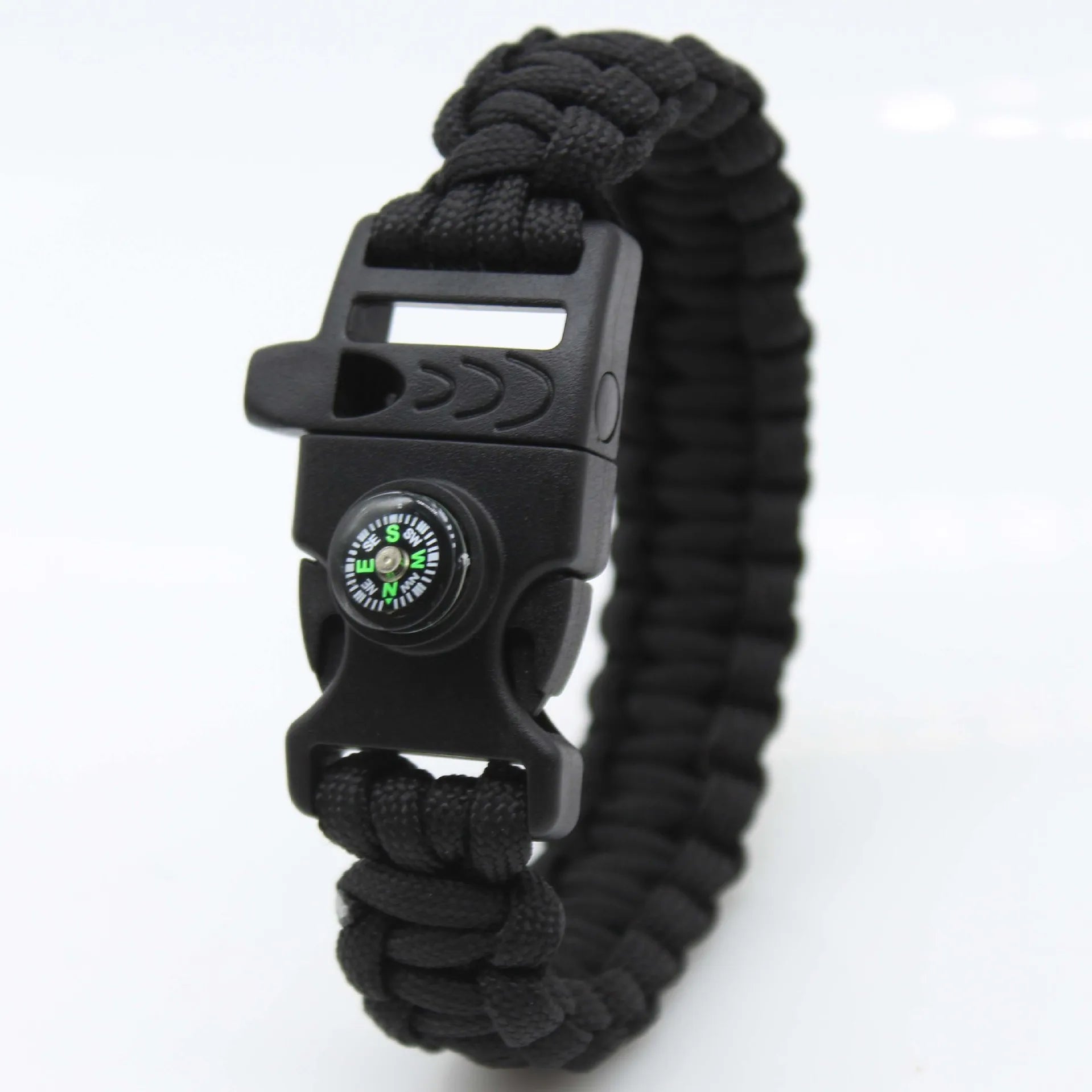 Multifunction Paracord Survival Bracelet Outdoor Travel Camping Hiking Emergency Braided Rope Chain with Whistle and Compass by Anti Spier