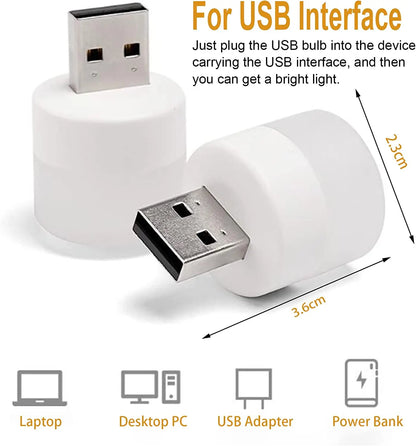 4 piece Mini USB Plug Lamp 5V 1.2W Super Bright Eye Protection Book Light Computer Mobile Power Charging USB Small Night Light by Anti Spier