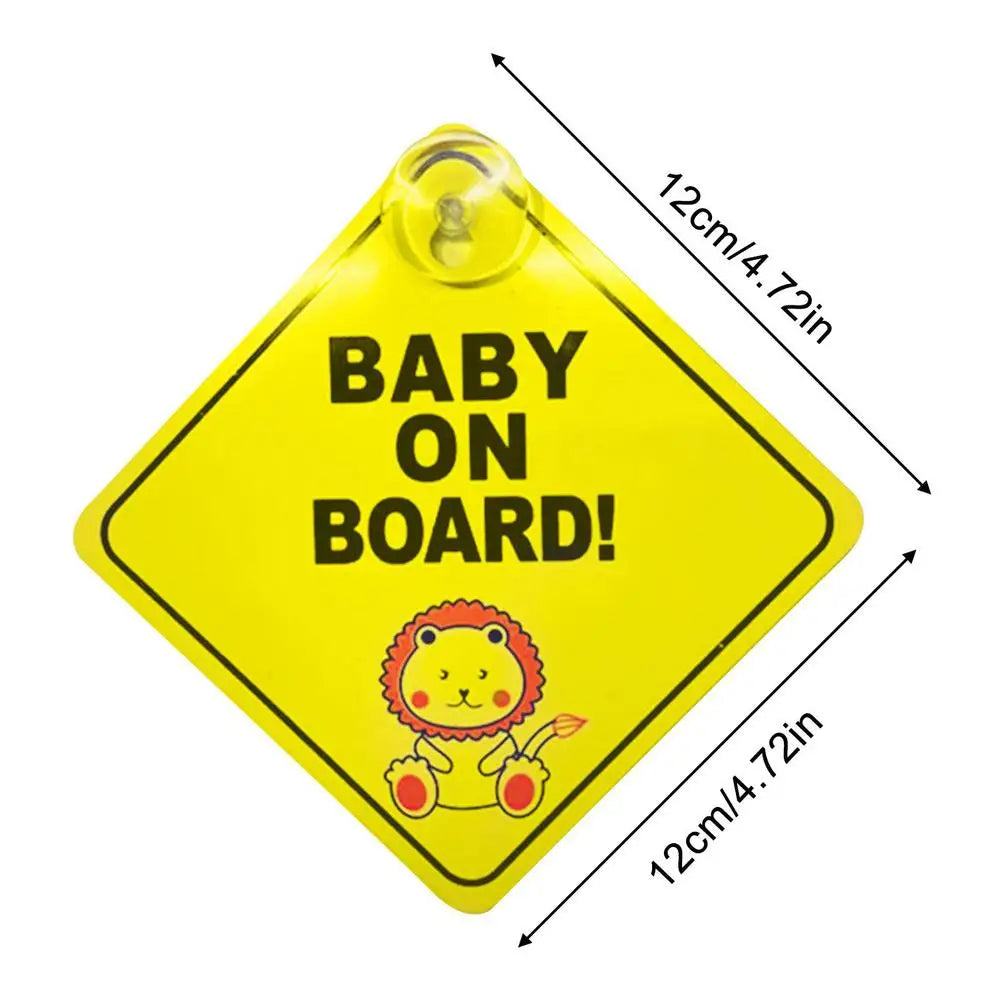 Baby On Board BABY IN CAR PVC Stickers Safety Reflective Tuning Cartoon Window Decals Automobiles Personalized Ornaments by Anti Spier