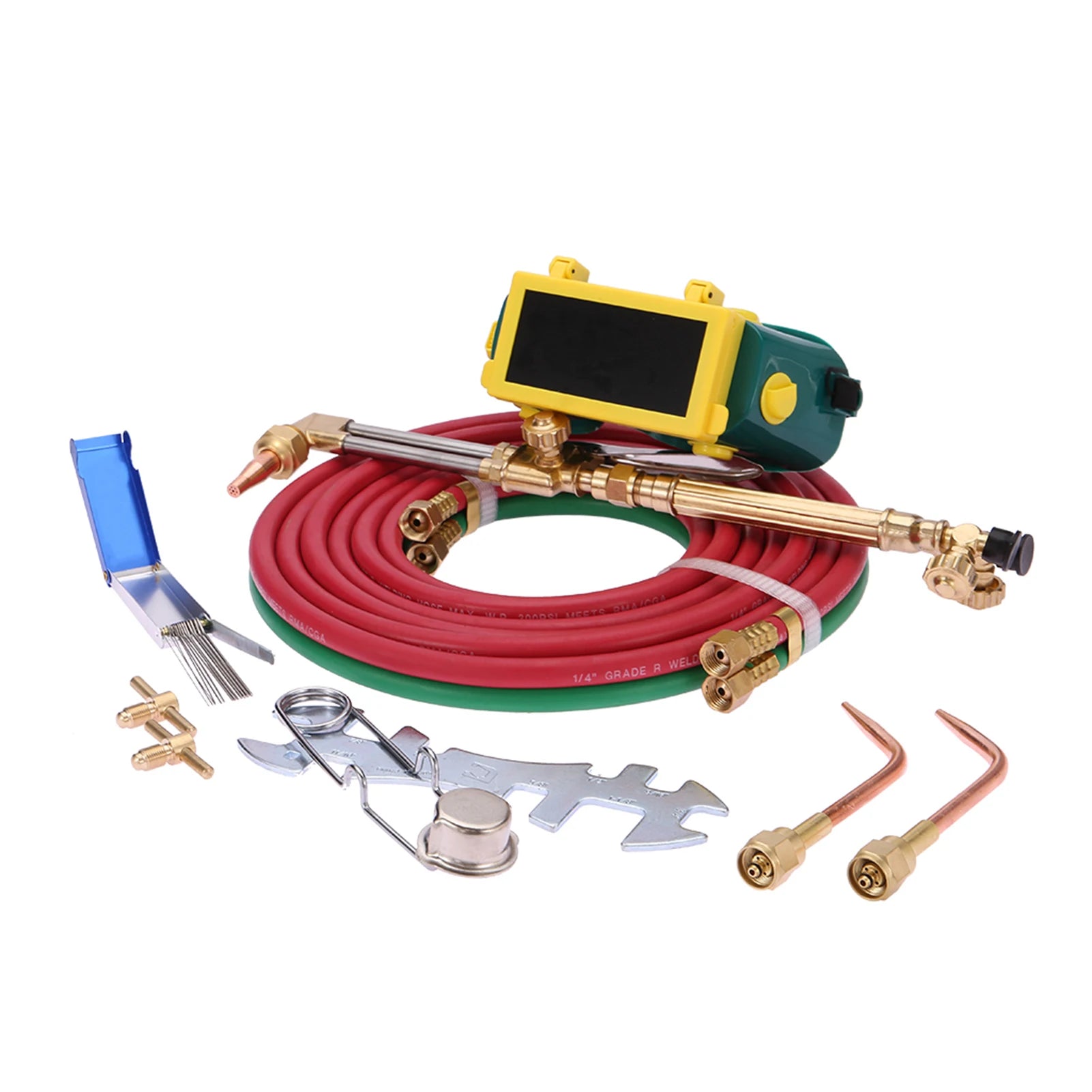 Portable Oxyacetylene Welding And Cutting Torch Kit With Long Pipe Brass Nozzle Welding Cutting Torch Soldering Equipment Kit by Anti Spier