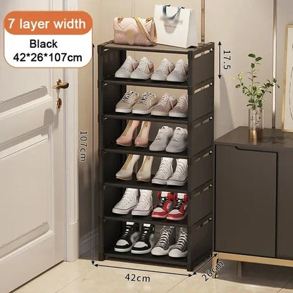 Multi-Layer Stackable Shoe Cabinet Shoes Storage Rack foldable free combination shoe rack For Entry Wall Corner Shoes Shelf by Anti Spier