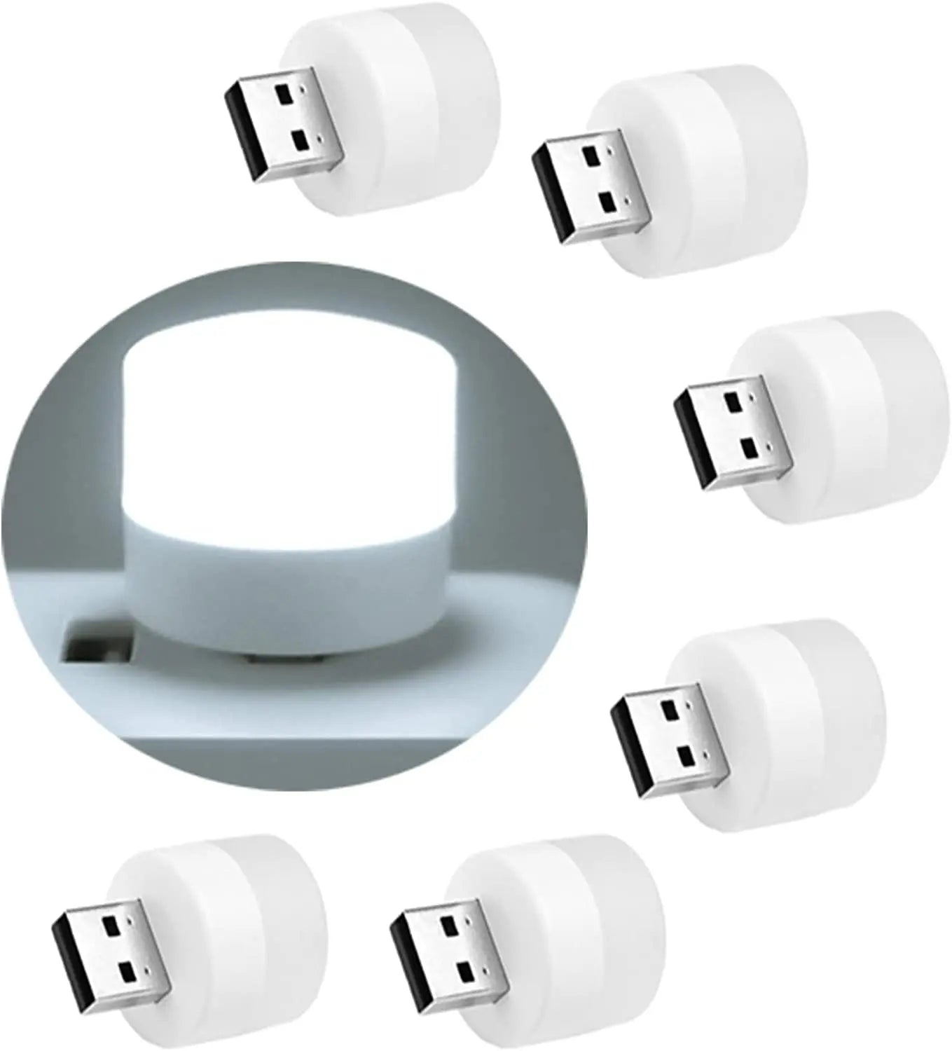 4 piece Mini USB Plug Lamp 5V 1.2W Super Bright Eye Protection Book Light Computer Mobile Power Charging USB Small Night Light by Anti Spier