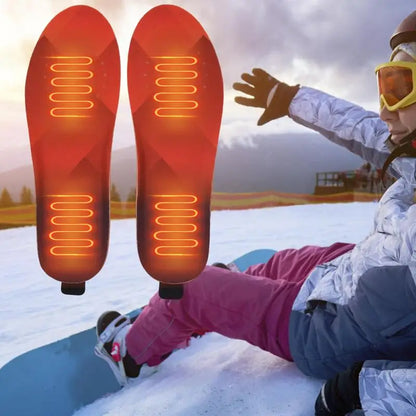 Heated Insoles USB Rechargeable Foot Warmer With Remote Control Cuttable Electric Heated Insoles For Men Women Outdoor Hunting by Anti Spier