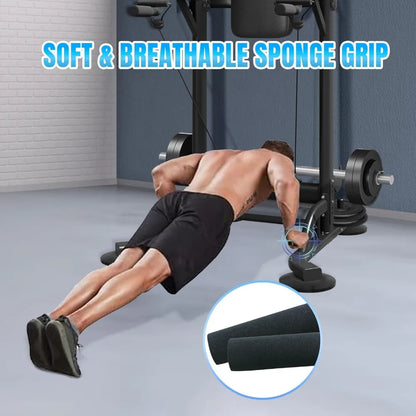 Pull Up Dip Station for Home Gym, Power Tower with Backrest, Adjustable Height Pull Up Bar Stand by Anti Spier
