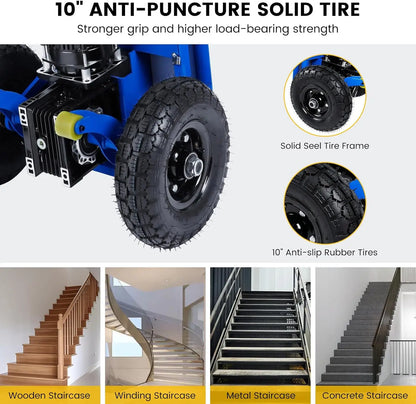 Electric Stair Climbing Hand Trucks 440-880lb Capacity Aluminum Stair Climber Dolly Moving Heavy for Moving Furniture Logistics by Anti Spier
