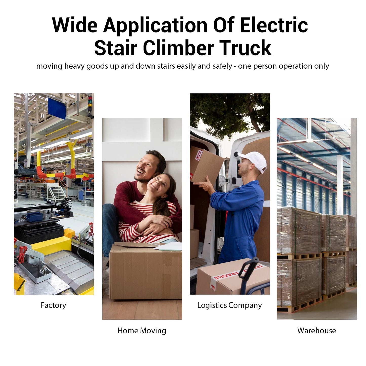 Electric Stair Climbing Hand Trucks 440-880lb Capacity Aluminum Stair Climber Dolly Moving Heavy for Moving Furniture Logistics by Anti Spier