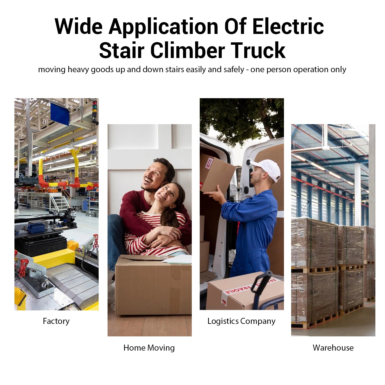 Electric Stair Climbing Hand Trucks 440-880lb Capacity Aluminum Stair Climber Dolly Moving Heavy for Moving Furniture Logistics by Anti Spier
