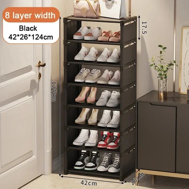 Multi-Layer Stackable Shoe Cabinet Shoes Storage Rack foldable free combination shoe rack For Entry Wall Corner Shoes Shelf by Anti Spier