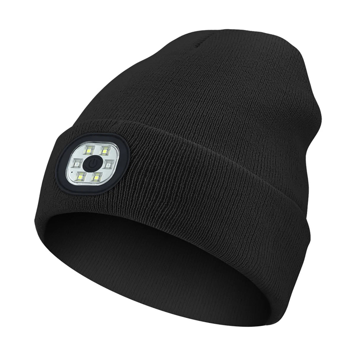 LED Beanie with The Light Unisex USB Rechargeable Headlamp Winter Knitted Cap Gifts For Men Dad Father USB Rechargeable Caps by Anti Spier