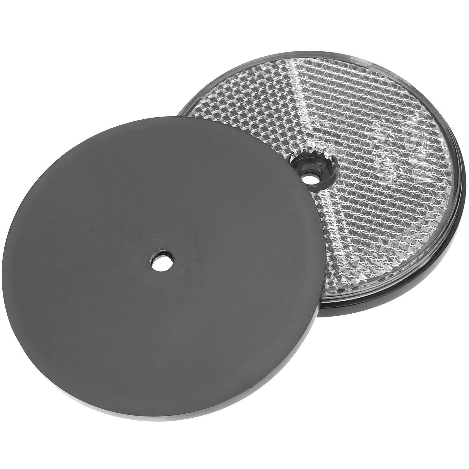 2 Pcs Round Reflector Screw on Automobiles Reflectors for Post Reflective Tape Trailer Trailers Safety Plastic Boats Gate by Anti Spier