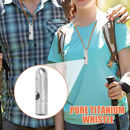 Titanium Whistle Urgent Survival Whistle Safety Tool Survival Gear Ultralight Loud Whistle Hiking Whistle With Lanyard Safety by Anti Spier