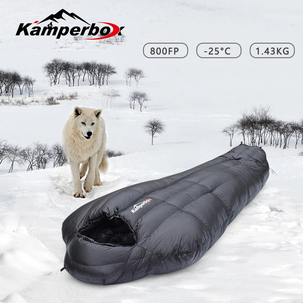 Kamperbox Winter Sleeping Bags Camping Down Sleeping Bags Winter Outdoor Ultralight Sleeping Bags Camping Equipments by Anti Spier