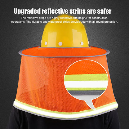 Summer Sun Shade Safety Hard Hat Neck Shield Helmets Reflective Mesh Reflective Cap Cover For Construction Workers by Anti Spier
