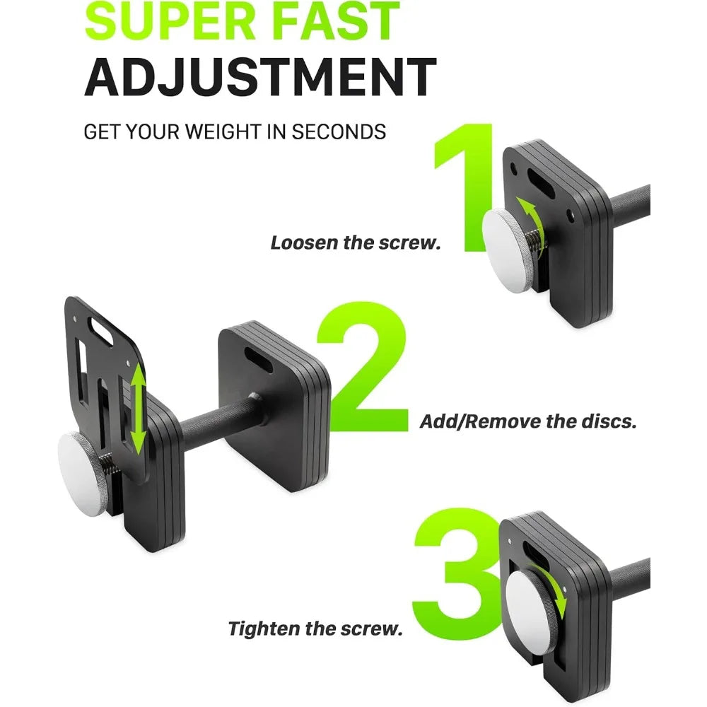 Adjustable Dumbbell Set, 10-80lb, 5lb Increments, Quick-Lock Square Weight Dumbbells for Home Gym Fitness (80lb×2) by Anti Spier