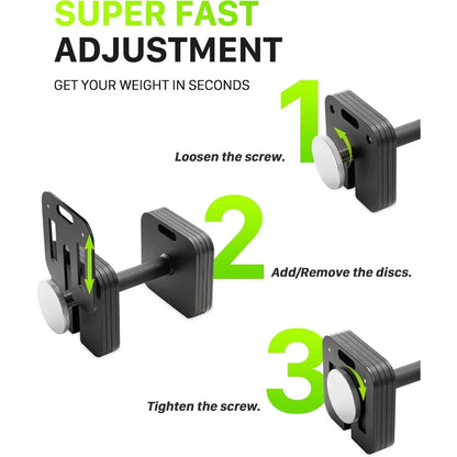 Adjustable Dumbbell Set, 10-80lb, 5lb Increments, Quick-Lock Square Weight Dumbbells for Home Gym Fitness (80lb×2) by Anti Spier