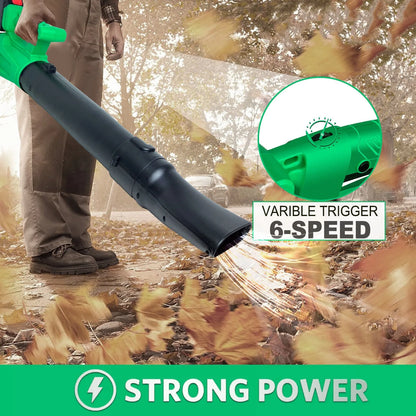 Tegatok Cordless Electric Leaf Blower 450CFM 125MPH Air Blower Snow Blower Dust Sweeper Garden Tools 20V Battery by Anti Spier