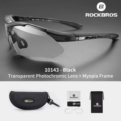 ROCKBROS Photochromic Cycling Glasses Bicycle UV400 Sports Eyewear Ultralight Riding MTB Sunglasses Men Fishing Bike Equipment by Anti Spier