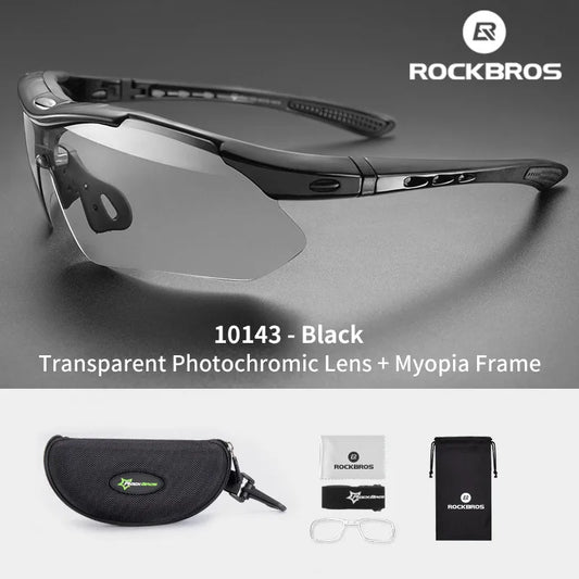 ROCKBROS Photochromic Cycling Glasses Bicycle UV400 Sports Eyewear Ultralight Riding MTB Sunglasses Men Fishing Bike Equipment by Anti Spier