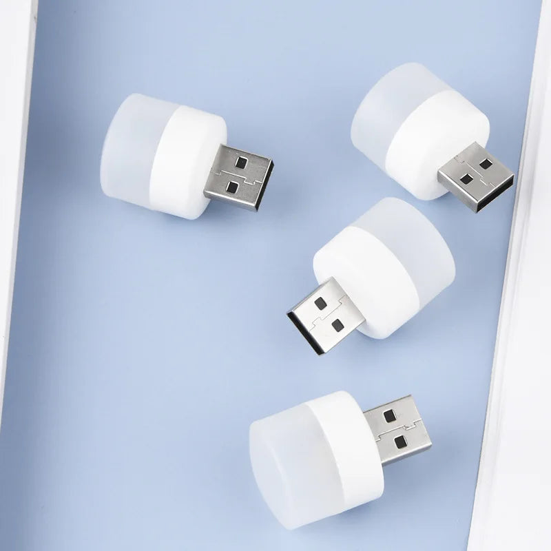 4 piece Mini USB Plug Lamp 5V 1.2W Super Bright Eye Protection Book Light Computer Mobile Power Charging USB Small Night Light by Anti Spier