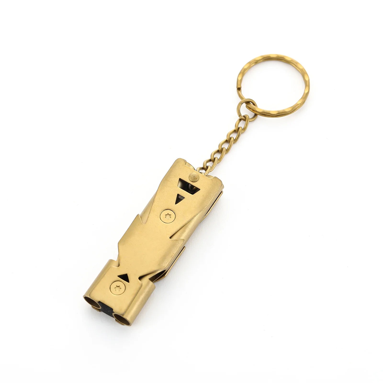1Pcs Double Pipe Whistle Pendant Keychain High Decibel Portable Outdoor Survival Emergency Camping Tool Multifunction Whistle by Anti Spier